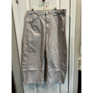 Pilcro Light Grey Wide Leg Jeans